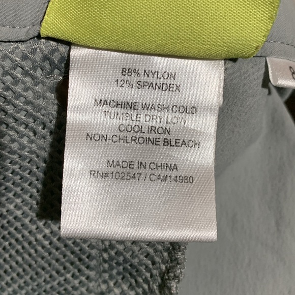 Isis Mini Skirt 8 Light Gray LOGO Pockets Stretchy  Zipper Buttons Nylon Spandex - Picture 9 of 12